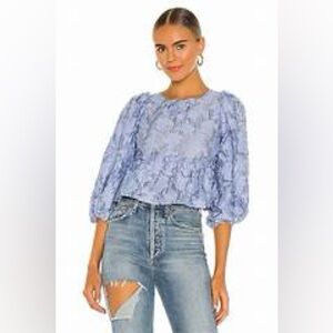 Free People Callie Top in Bluemoon Quartz NWT SZ XL